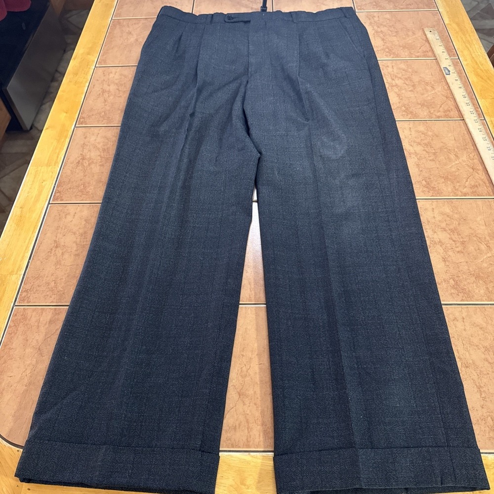 Vintage Antonio Parillo Black Wool Double Breasted Suit Sz 42R Pants 38 x 30 - Picture 11 of 16